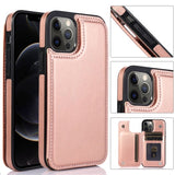 Shockproof Protective Case with Rear Wallet Card Holder for Apple iPhone 13 PRO MAX - Rose Pink - Cover Noco