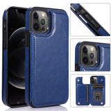 Shockproof Protective Case with Rear Wallet Card Holder for Apple iPhone 13 PRO MAX - Blue - Cover Noco