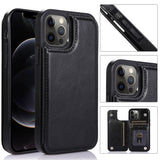 Shockproof Protective Case with Rear Wallet Card Holder for Apple iPhone 13 PRO MAX - Black - Cover Noco