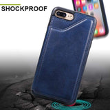 Shockproof Protective Case with Rear Wallet Card Holder for Apple iPhone 7 Plus / iPhone Plus - acc Noco