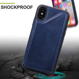 Shockproof Protective Case with Rear Wallet Card Holder for Apple iPhone X / iPhone XS - acc Noco