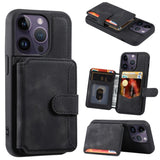 Apple iPhone 14 Pro Deluxe RFID Shielded Rear 5 Card Wallet Cover - Black - Cover Noco