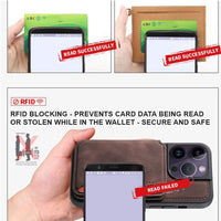 Apple iPhone 14 Deluxe RFID Shielded Rear 5 Card Wallet Cover - Cover Noco