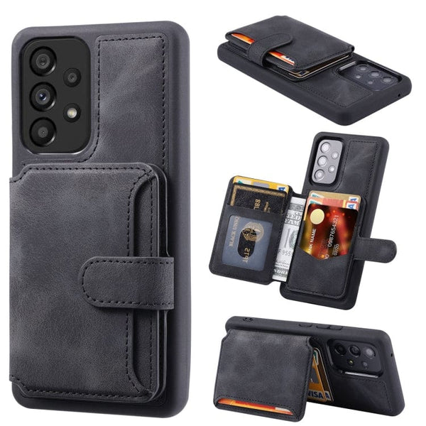 Samsung Galaxy A13 Deluxe RFID Shielded Rear 5 Card Wallet Cover - Black - Cover Noco