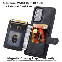 Samsung Galaxy A13 Deluxe RFID Shielded Rear 5 Card Wallet Cover - Cover Noco