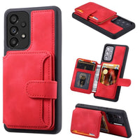 Samsung Galaxy A13 Deluxe RFID Shielded Rear 5 Card Wallet Cover - Red - Cover Noco
