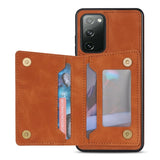 Samsung Galaxy S20 FE - Rhombus Shockproof Protective Case with Rear Wallet Card Holder - Cover Noco