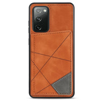 Samsung Galaxy S20 FE - Rhombus Shockproof Protective Case with Rear Wallet Card Holder - Cover Noco