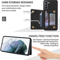 Samsung Galaxy S22 5G - Rhombus Shockproof Protective Case with Rear Wallet Card Holder - Cover Noco