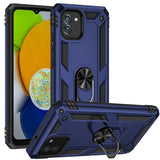 Armor Shockproof Cover with Rotating Fold-Out Ring/Stand for Samsung Galaxy A03 - Blue - Cover Noco