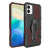 Samsung Galaxy A04 4G Armor Rugged Protective Cover with Belt Clip/Stand - Brown - Cover Noco