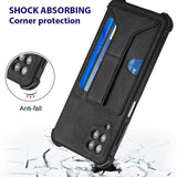 Shockproof Protective Rear Case with Card Slots for Samsung Galaxy A12 - acc Noco