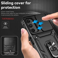 Samsung Galaxy A14 Sliding Camera Cover Protective Case with Ring/Stand - Cover Noco