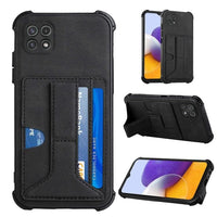 Shockproof Protective Rear Case with Card Slots for Samsung Galaxy A22 5G - Black - acc Noco