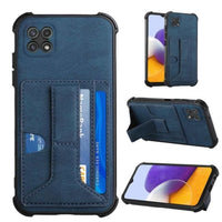 Shockproof Protective Rear Case with Card Slots for Samsung Galaxy A22 5G - Blue - acc Noco