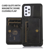 Shockproof Protective Rear Cover with Wallet Card Holder/Stand for Samsung Galaxy A72 5G - Cover Noco
