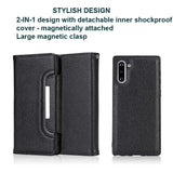 Dolisma Detachable Flip Front Cover and Shockproof Case for Samsung Galaxy Note 10 - acc Noco