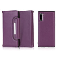 Dolisma Detachable Flip Front Cover and Shockproof Case for Samsung Galaxy Note 10 - Purple - acc Noco