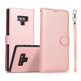 2-IN-1 Detachable Flip Front Cover and Shockproof Case for Samsung Galaxy Note 9 - Rose Pink - acc Noco