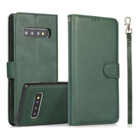 2-IN-1 Detachable Flip Front Cover and Shockproof Case for Samsung Galaxy S10 Plus - Green - Cover Noco
