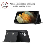 Shockproof Protective Rear Case with Wallet Card Holder/Stand for Samsung Galaxy S22 ULTRA 5G - acc Noco