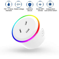 RGB 10A WIFI Smart Plug. App control Google Home and Alexa control - smart Yula