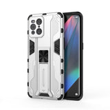 Sonic Shockproof Cover Folding Stand Metal Patch - For OPPO FIND X3 / FIND X3 PRO - Silver - Cover Noco