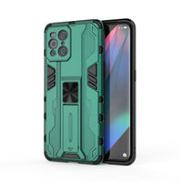 Sonic Shockproof Cover Folding Stand Metal Patch - For OPPO FIND X3 / FIND X3 PRO - Green - acc Noco