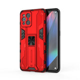 Sonic Shockproof Cover Folding Stand Metal Patch - For OPPO FIND X3 / FIND X3 PRO - Red - acc Noco