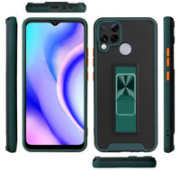 Realme C15 / C12 / C25 - Dual Colour Shockproof Protective Case with Metal Patch / Stand - Cover Noco