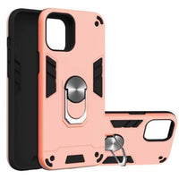 Shockproof Protective Case with Metal Ring/Stand for Apple iPhone 11 - Rose Pink - acc Noco