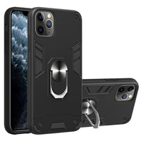 Shockproof Protective Case with Metal Ring/Stand for Apple iPhone 11 PRO - Black - acc Noco