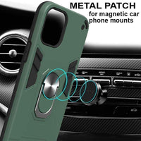 Shockproof Protective Case with Metal Ring/Stand for Apple iPhone 11 Pro Max - acc Noco