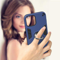 Shockproof Protective Case with Metal Ring/Stand for Apple iPhone 11 Pro Max - acc Noco