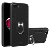 Shockproof Protective Case with Metal Ring/Stand for Apple iPhone 7 Plus / iPhone 8 Plus - Black - acc Noco