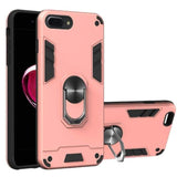Shockproof Protective Case with Metal Ring/Stand for Apple iPhone 7 Plus / iPhone 8 Plus - Rose Pink - acc Noco