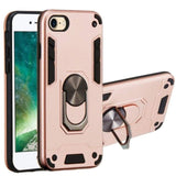 Shockproof Protective Case with Metal Ring/Stand for Apple iPhone 7 / iPhone 8 / iPhone SE 2020 - Rose Pink - acc Noco
