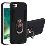 Shockproof Protective Case with Metal Ring/Stand for Apple iPhone 7 / iPhone 8 / iPhone SE 2020 - Black - acc Noco