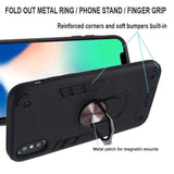 Shockproof Protective Case with Metal Ring/Stand for Apple iPhone X / iPhone XS - acc Noco