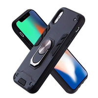 Shockproof Protective Case with Metal Ring/Stand for Apple iPhone X / iPhone XS - acc Noco