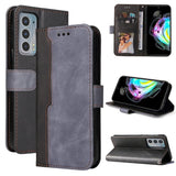 Motorola Edge 20 - Splash Flip Phone Cover/Wallet with Card Slots Magnetic Flap Dual Colour - Grey - Cover Noco
