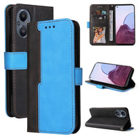 Oppo A96 5G / Reno7 Z 5G Splash Flip Phone Cover/Wallet with Card Slots Magnetic Flap Dual Colour - Blue - Cover Noco