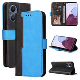 Oppo A96 5G / Reno7 Z 5G Splash Flip Phone Cover/Wallet with Card Slots Magnetic Flap Dual Colour - Blue - Cover Noco
