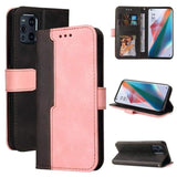 Splash Flip Phone Cover/Wallet with Card Slots Magnetic Flap Dual Colour - For OPPO FIND X3 / FIND X3 PRO - Pink - acc Noco