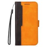 Splash Flip Phone Cover/Wallet with Card Slots Magnetic Flap Dual Colour - For Samsung Galaxy A03 - Orange - Cover Noco