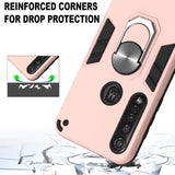 Shockproof Protective Case with Metal Ring/Stand for Motorola Moto G8 Plus - acc Noco