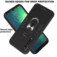 Shockproof Protective Case with Metal Ring/Stand for Motorola Moto G8 Plus - acc Noco