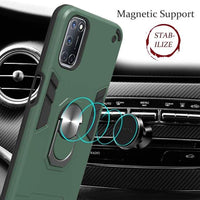 Shockproof Protective Case with Metal Ring/Stand for Oppo A52 A72 A92 - acc Noco