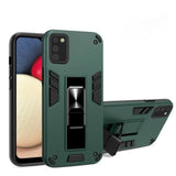 Shockproof Protective Case with Metal Patch Stand for Samsung Galaxy A02S - Dark Green - acc Noco