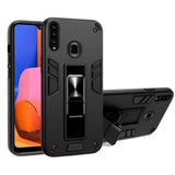 Shockproof Protective Case with Metal Patch Stand for Samsung Galaxy A20S - Black - acc Noco